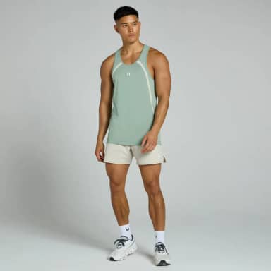 Myprotein MP Tempo hemd met panelen voor heren - Vaalgroen