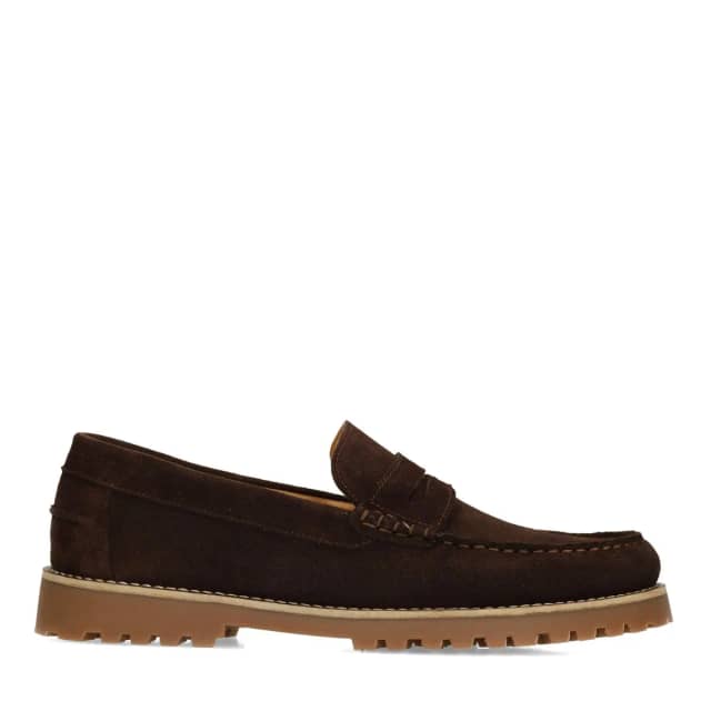 Manfield Bruine Suède Loafers