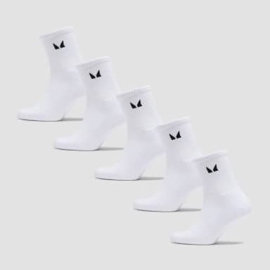 MP Unisex Crew Socks (5 Pack) - White - UK
