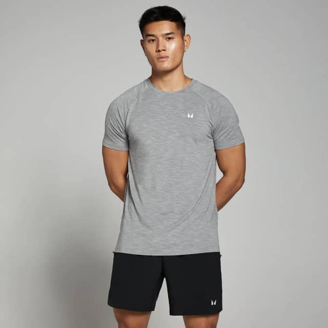 Myprotein MP Performance T-shirt met korte mouwen voor heren - Gemêleerd chroom