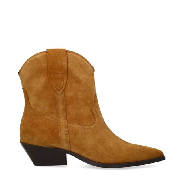 Sacha Taupe suède western enkellaarsjes