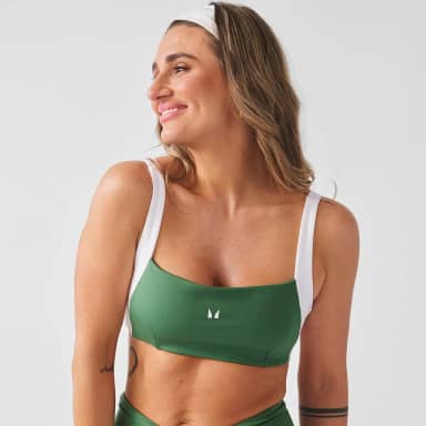 Myprotein MP Dames X Tatiana Contrast Twist Back Sport-BH - Palm Green