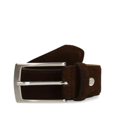 Manfield Manfield Donkerbruine Suède Riem