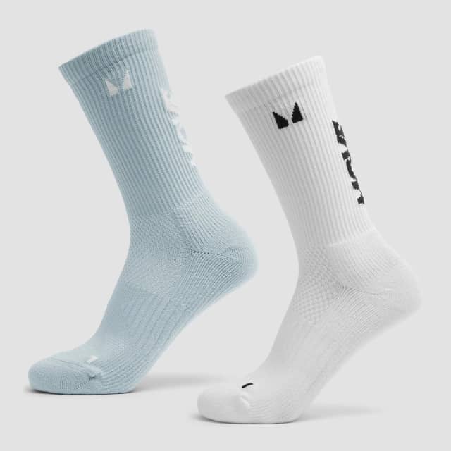 Myprotein MP Move Club Hardloopsokken (2 paar) - Babyblauw/Wit - UK