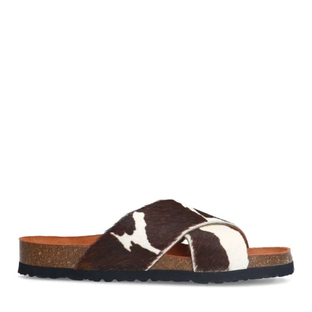 Manfield Slippers Met Cow Print