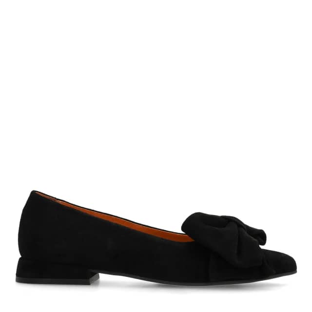 Manfield Zwarte Suède Loafers