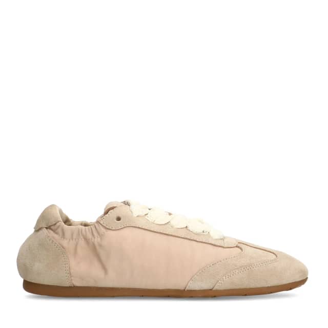 Sacha Beige sneakers met kanten veters