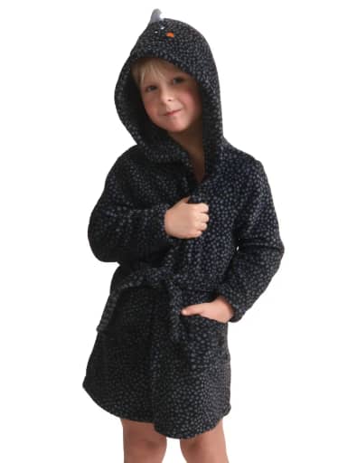Fleece kinderbadjas dinosaurus