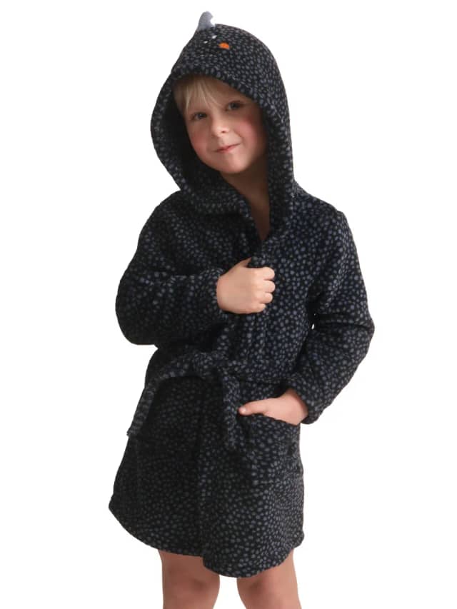 Fleece kinderbadjas dinosaurus