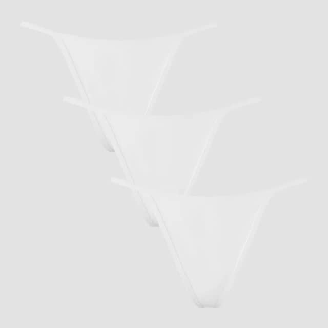 Myprotein MP middelhoge G-string voor dames (verpakking met 3 stuks) - Wit