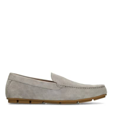 Manfield Manfield Grijze Suède Loafers