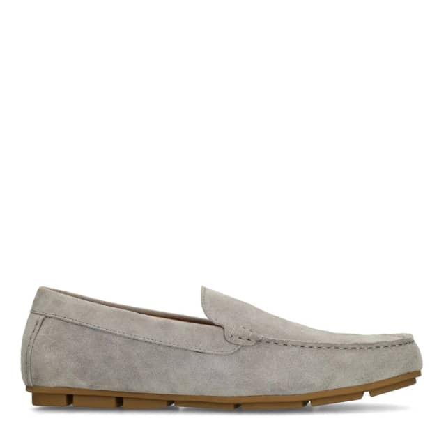 Manfield Grijze Suède Loafers