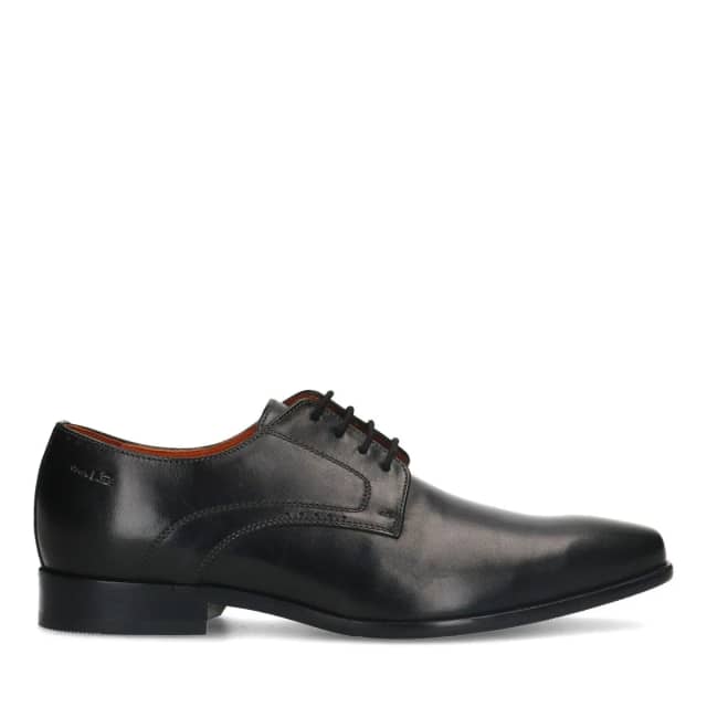 Van Lier Zwarte Rhodes Leren Veterschoenen