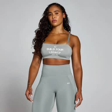 Myprotein MP sportbeha met Origin-opdruk - Fossielgrijs