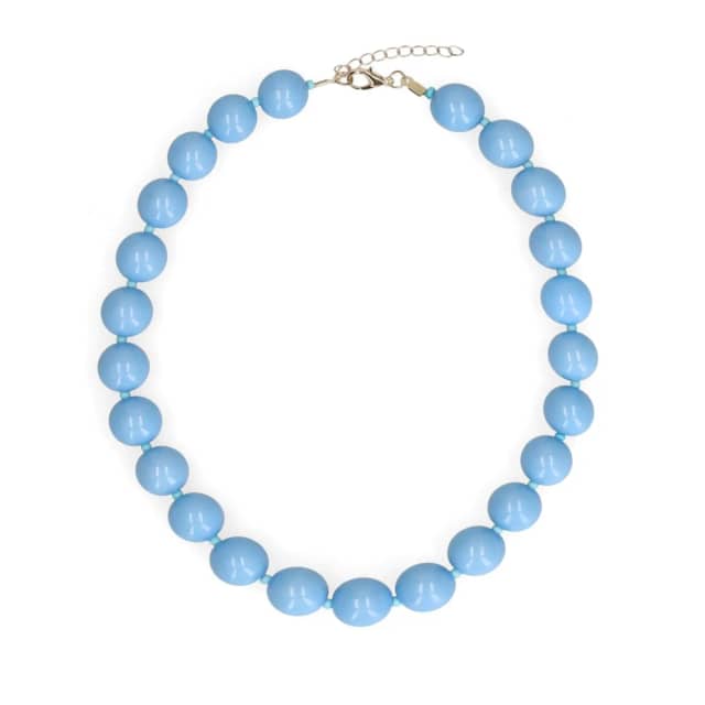 Manfield Lichtblauwe Kralenketting