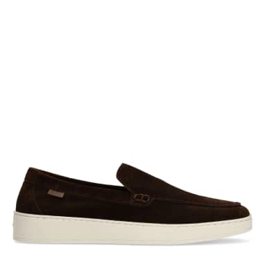 Manfield Bruine Suède Loafers