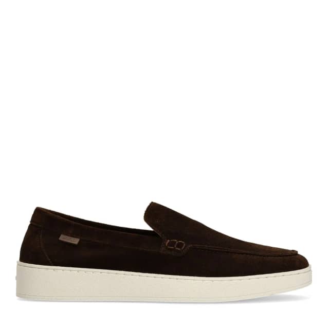 Manfield Bruine Suède Loafers