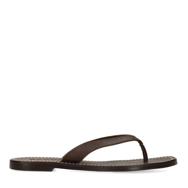 Sacha Bruine leren teenslippers
