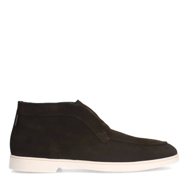 Manfield Bruine Suède Chelsea Boots Met Elastieke Sluiting