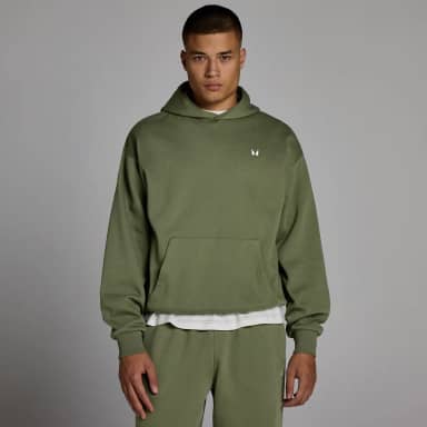MP Heren Rest Day Oversized Hoodie - Gewassen Olijf