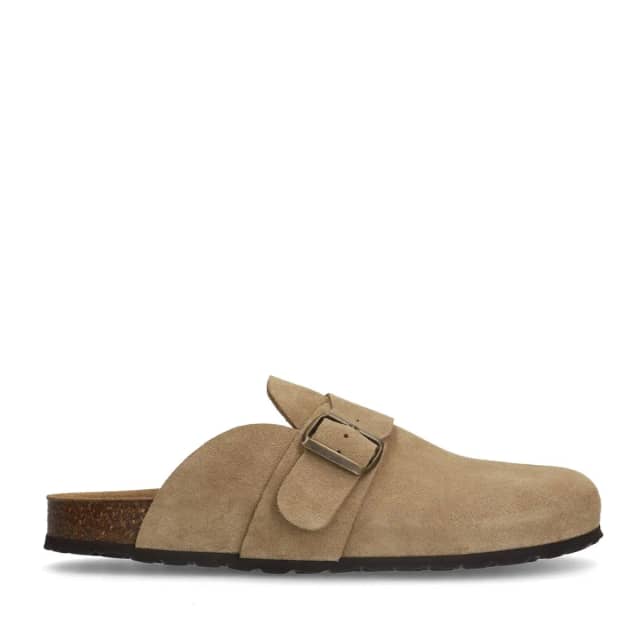 Manfield Beige Suède Slip Ons