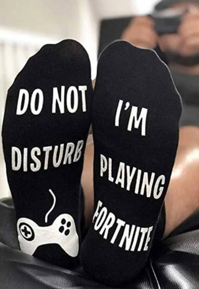 Badjas Sokken I'm playing Fortnite tekst