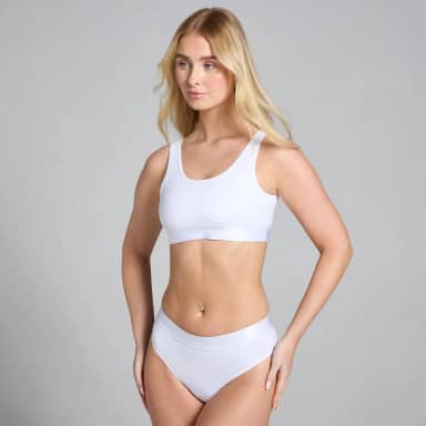 Myprotein MP middelhoog bikinibroekje voor dames (verpakking met 3 stuks) - Wit