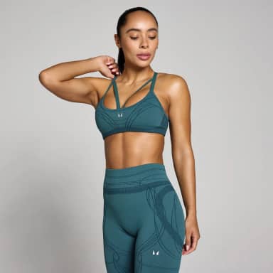 Myprotein MP Dames Hybrid met Bandjes Sport-BH - Rijk Groenblauw