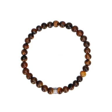 Manfield Bruine Heren Kralen Armband