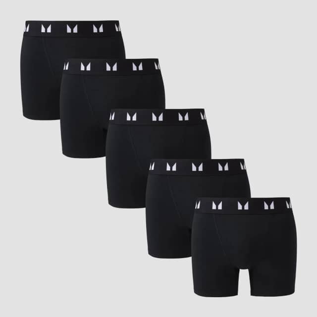 Myprotein MP boxershorts voor heren (5 stuks) - Zwart