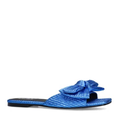 Sacha Blauwe slippers met strik