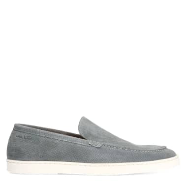 Van Lier Van Lier Grijs/blauwe Lugano Suède Loafers