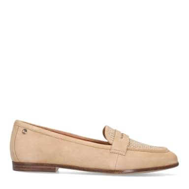 No Stress Beige Suède Loafers