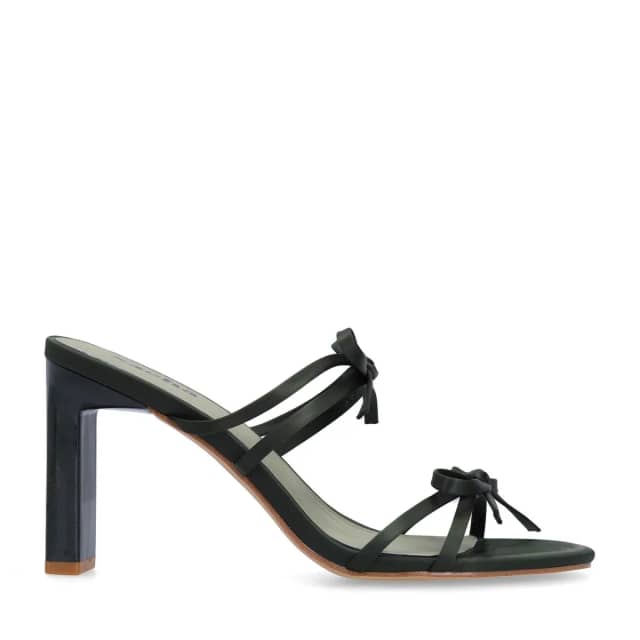 Sacha Groene sandalen met hak en strikjes