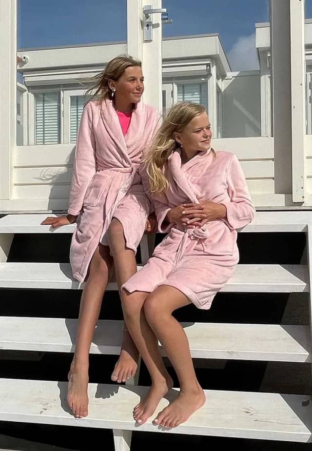 Relax Company Oud roze kinderbadjas