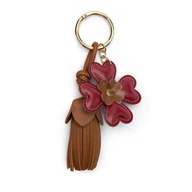 Bordeaux rode klavertjes bag charm