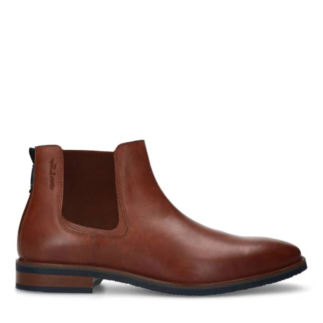 Van Lier Cognac Amalfi Leren Chelsea Boots Met Elastieke Sluiting