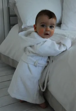 Baby badjas met naam-wit-1-2 jaar