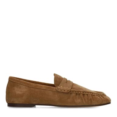 Manfield Cognac Suède Loafers