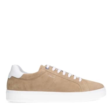 Van Lier Van Lier Beige Suède Sneakers Met Veters