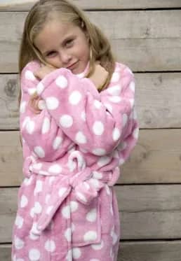 Little pink dottie / kinder badjas