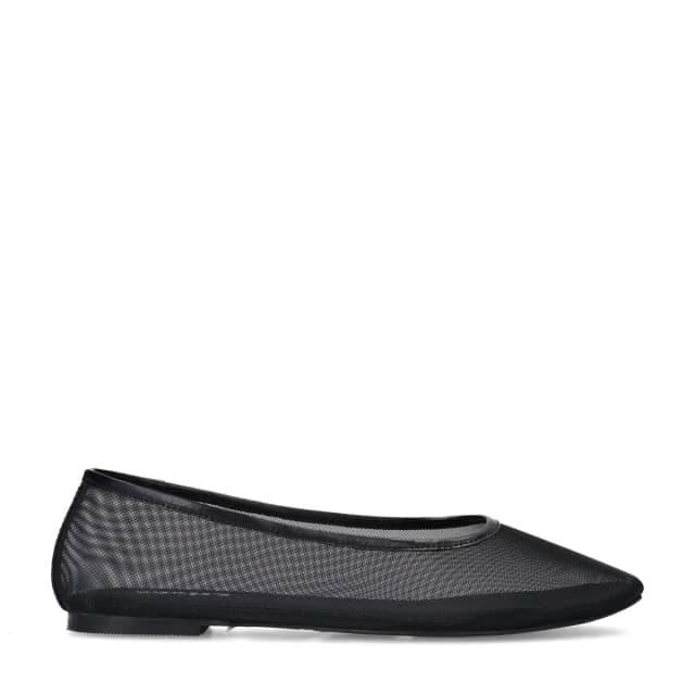 Sacha Zwarte mesh ballerina's