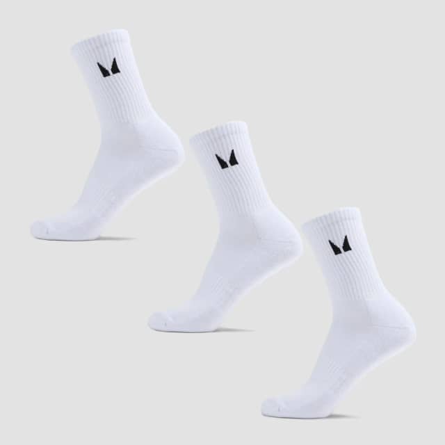 Myprotein MP Unisex Crew Socks (3 Pack) - White - UK