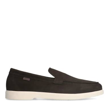 Manfield Bruine Suède Loafers