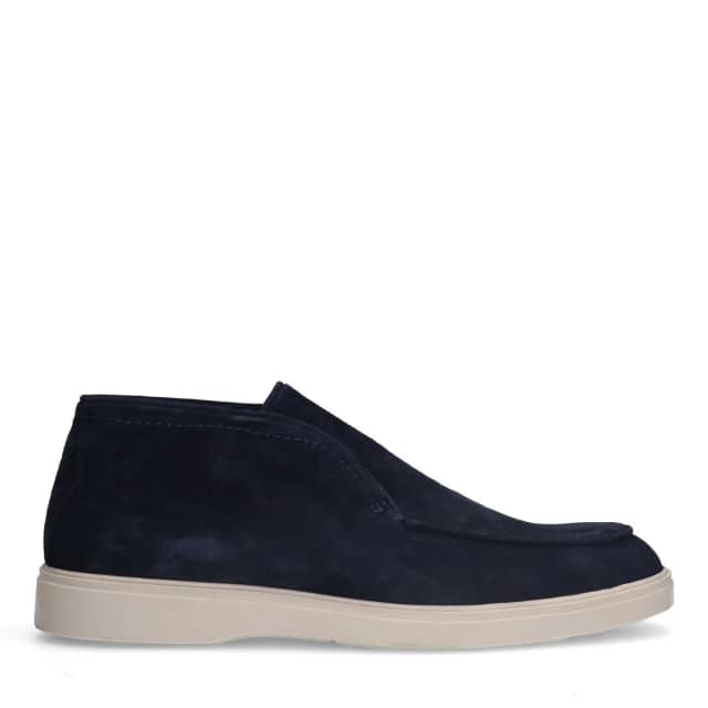 Manfield Donkerblauwe Suède Boots