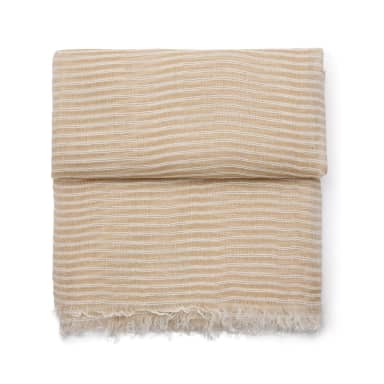 Manfield Manfield Beige Gestreepte Sjaal