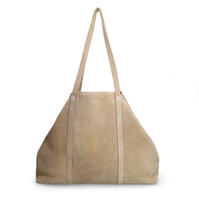 Manfield Beige Suède Shopper Clip