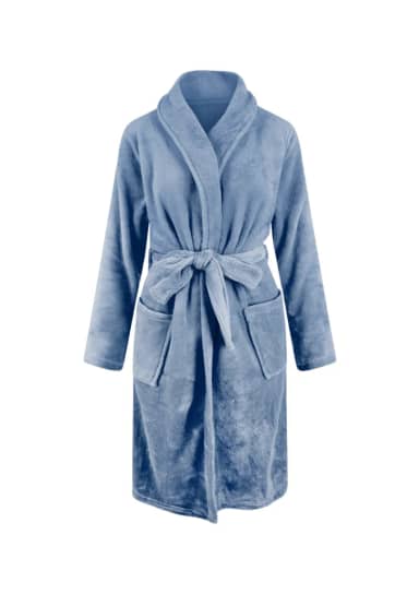 Relax Company Denimblauwe kinderbadjas fleece