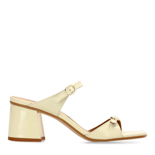 Sacha Gele lakleren sandalen met hak