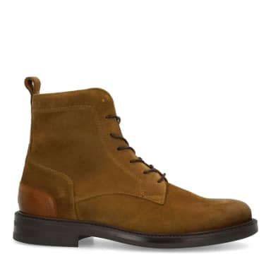 Manfield Manfield Cognac Suède Veterboots